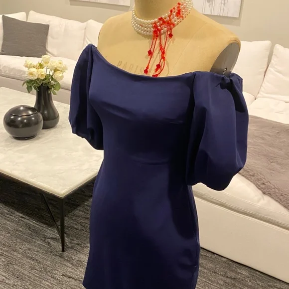 chocolate off shoulder dress Off-Shoulder Long-Sleeve Maxi Dress in Chocolate Brown - XS